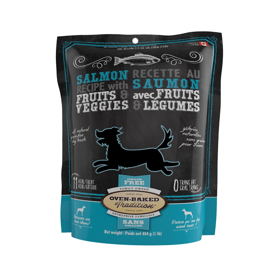 OBT Gâteries Chien Biscuits Saumon, Fruits & Légumes 454g