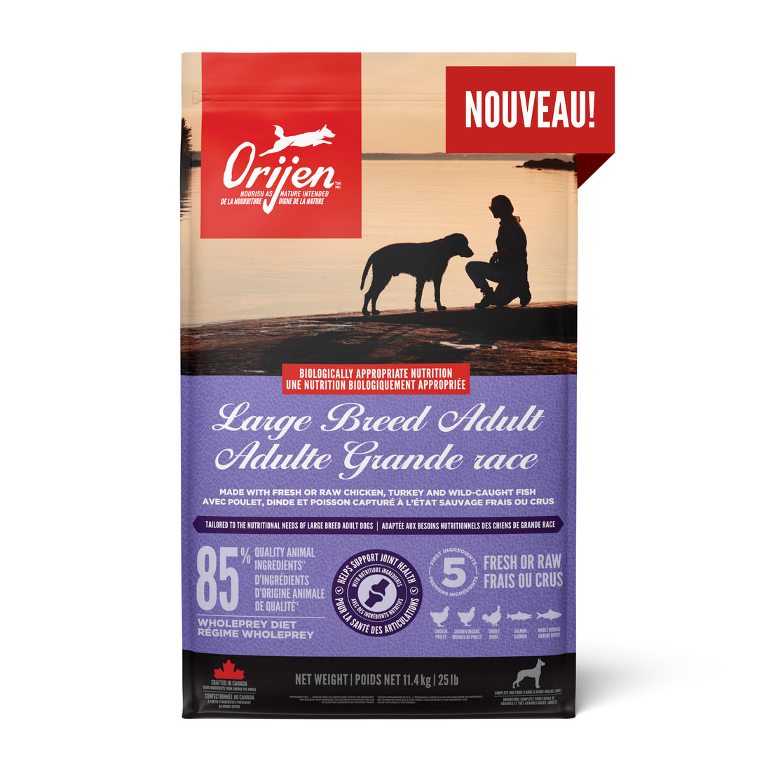Orijen - Poulet, Dinde et Poisson - Nourriture Sèche Sans Grains pour Chiens Adultes de Grandes Races