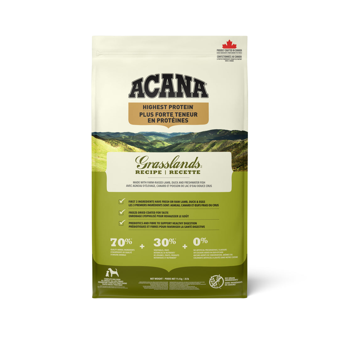 Acana Regionals - Grasslands - Nourriture Sèche Proteinée Sans Grains pour Chiens