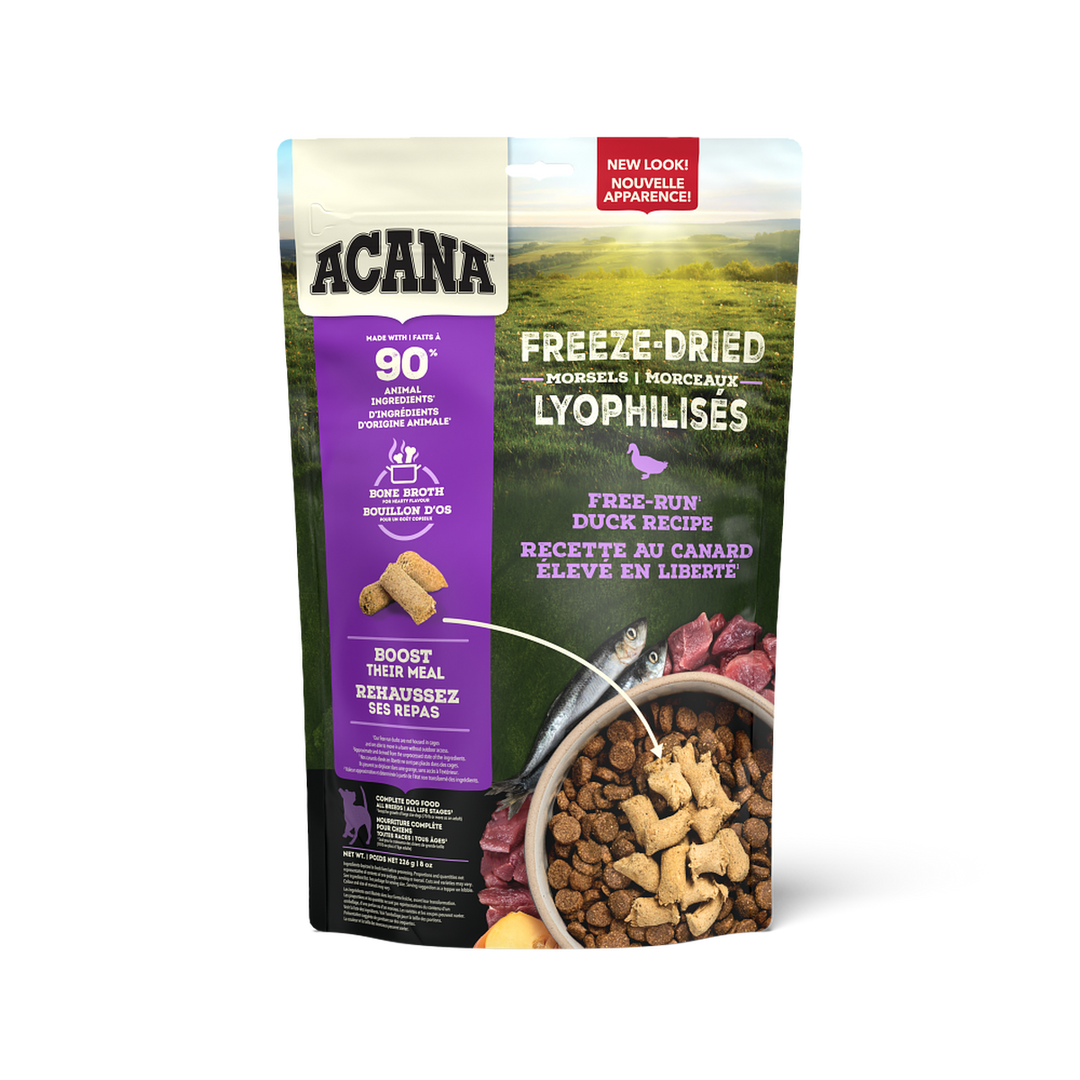 Acana Lyophilisé - Morceaux au Canard - Nourriture Proteinée Sans Grains pour Chiens