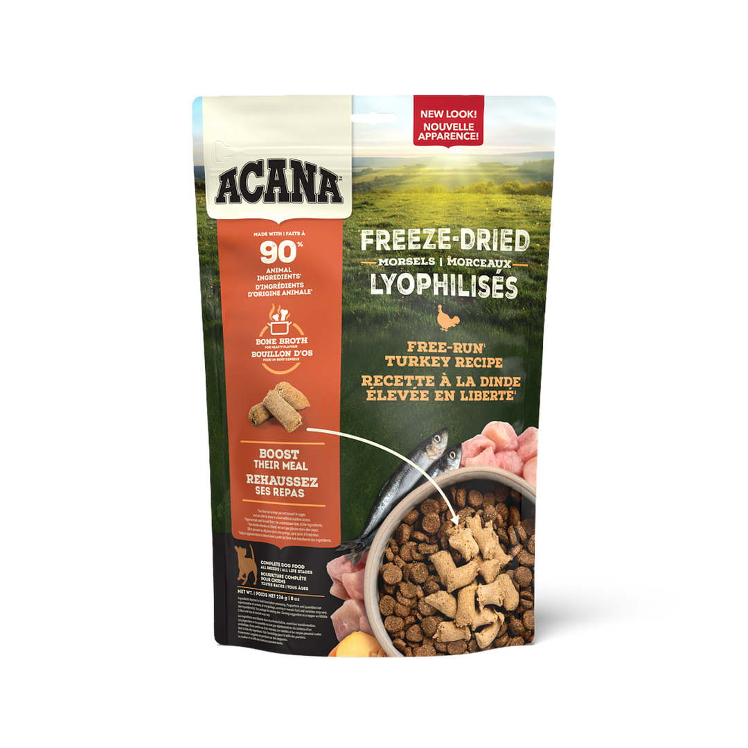 Acana Lyophilisé - Morceaux à la Dinde - Nourriture Proteinée Sans Grains pour Chiens