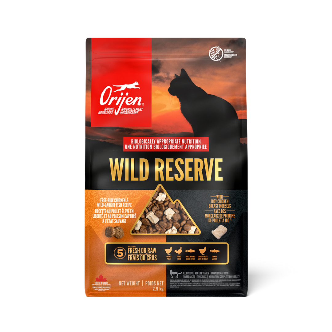 Orijen Wild Reserve - Poulet et Poisson Sauvage - Nourriture Sèche Sans Grains pour Chats
