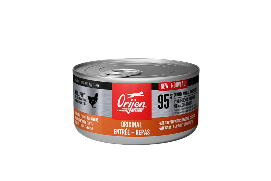 Orijen - Original - Pâté Garni de Poulet Déchiqueté - Nourriture Humide Sans Grains pour Chats Adultes