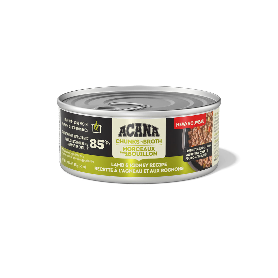 Acana Morceaux dans le Bouillon - Pâté d'Agneau et Rognons - Nourriture Humide Sans Grains pour Chats Adultes