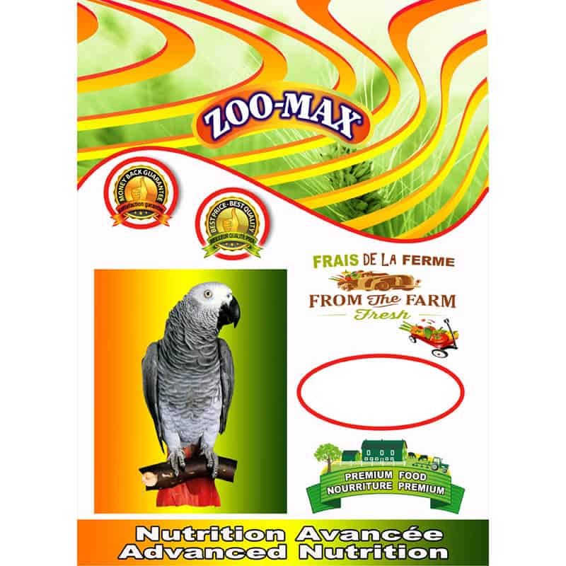 *ZOO-MAX Nourriture Calcium Max Gris Afrique 18kg