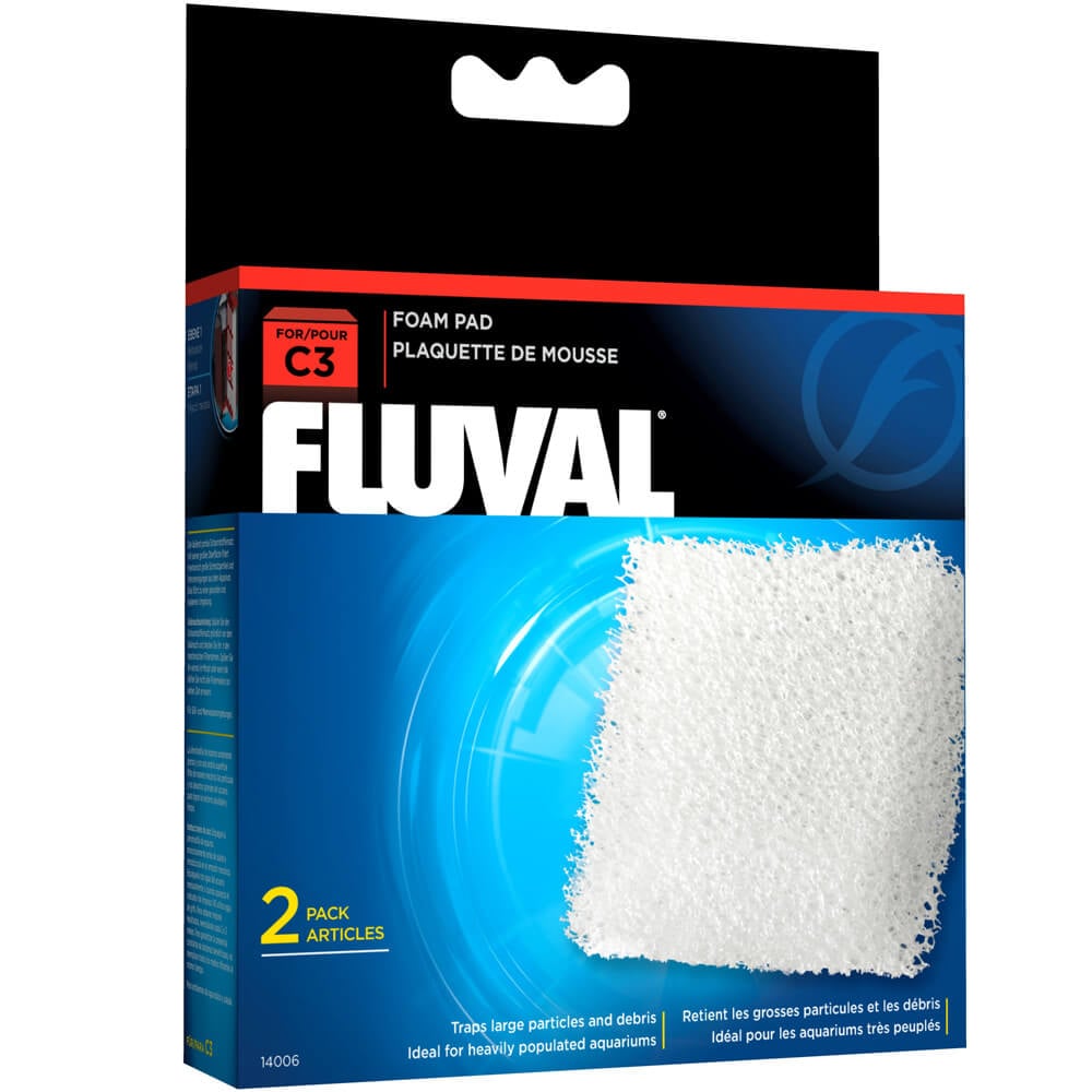Fluval - Plaquettes de Mousse pour Filtre Série C - Masse Filtrante pour Aquariums