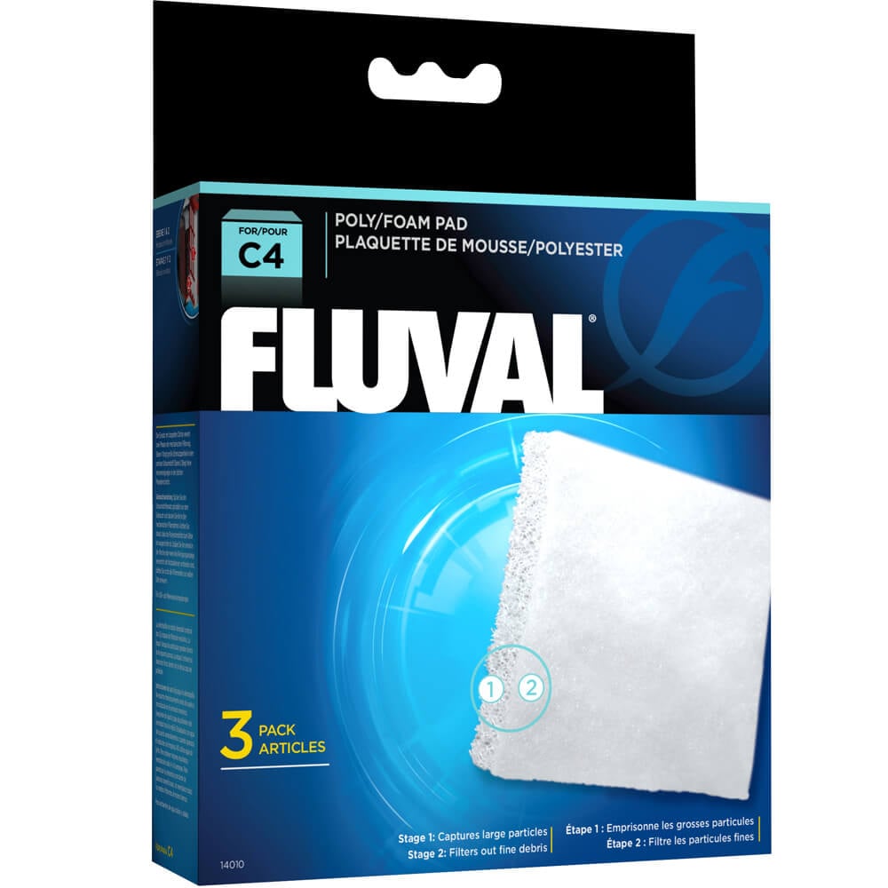 Fluval - Plaquettes Mousse/Polyester pour Filtre Série C - Masse Filtrante pour Aquariums