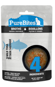 PureBites - Chat Thon et Crevette avec Légumes en Bouillon - Garniture pour Chats en Sachet