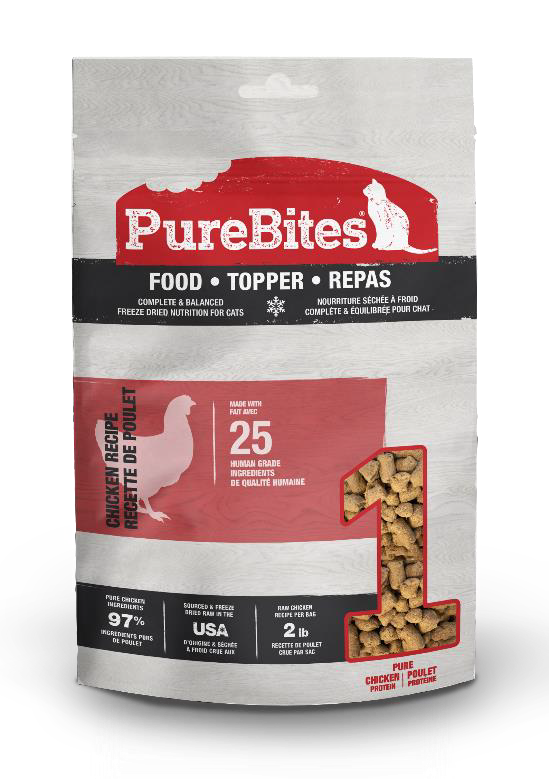 Purebites - Chat Poulet - Nourriture Sèche Lyophilisée pour Chats