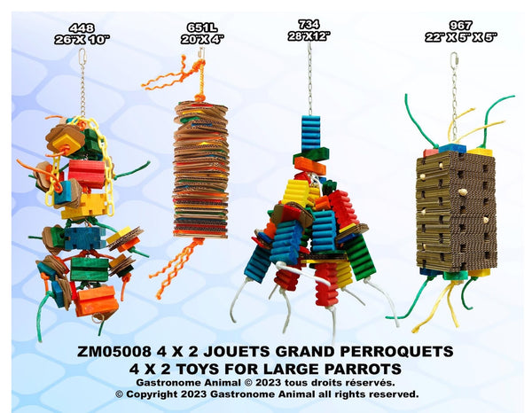 FUNMAX Jouet Ensemble pour Grand Perroquet 8pc (02)