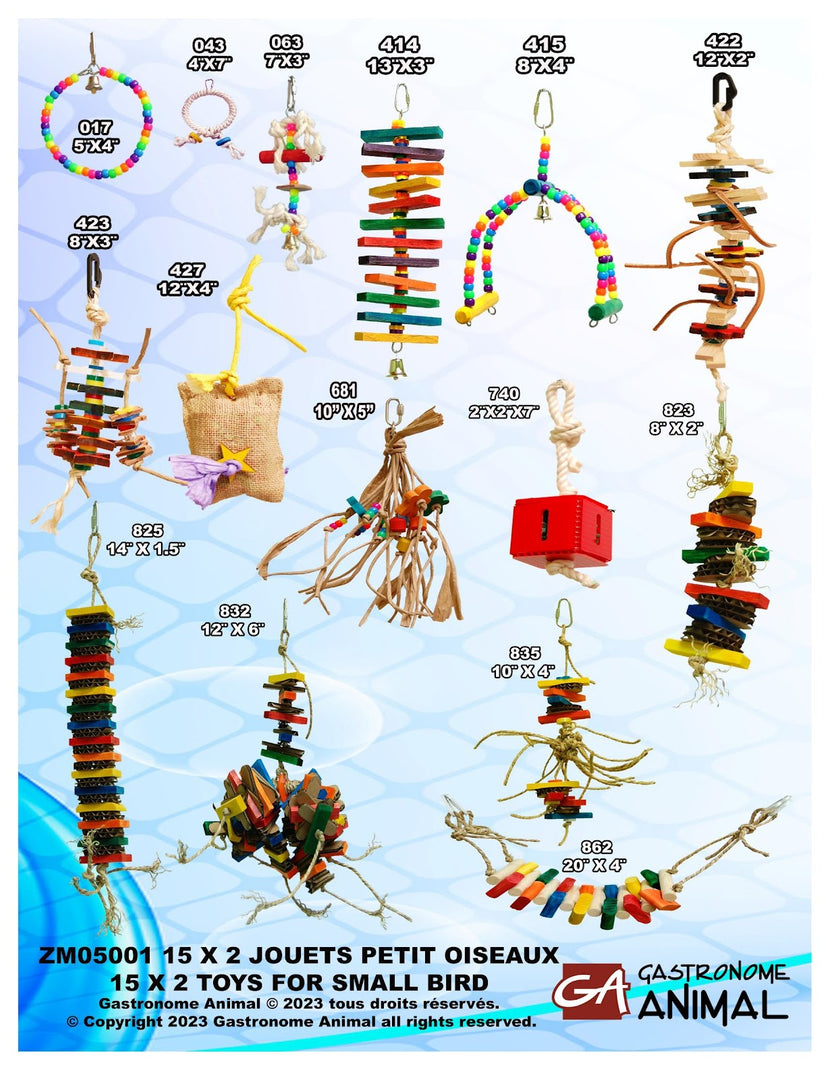 FUNMAX Jouet Ensemble pour Petit Oiseau 30pc
