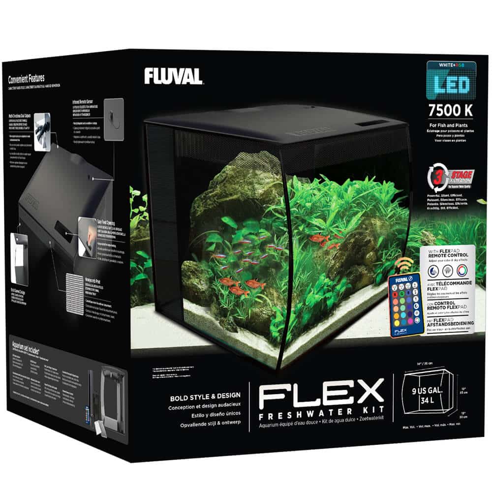 *FLUVAL FLEX Aquarium Équipé 9G Noir