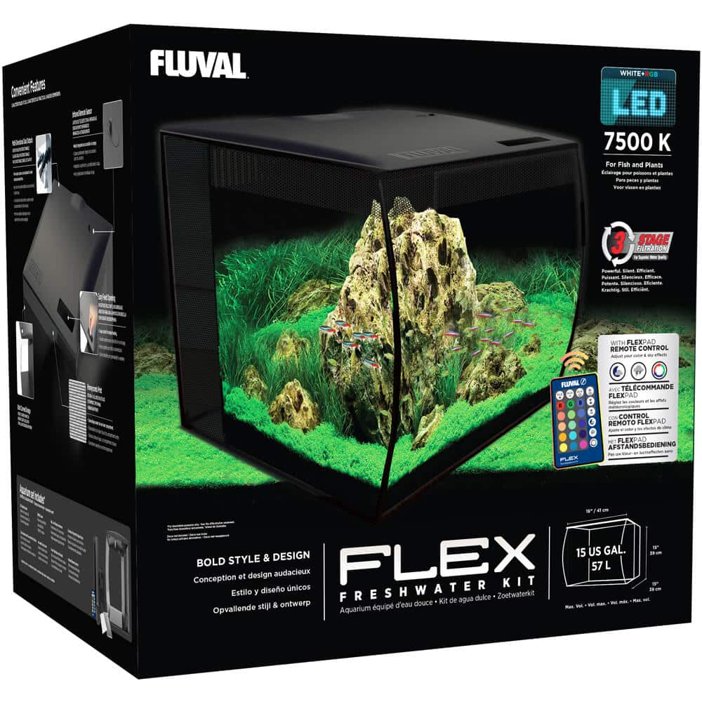 *FLUVAL FLEX Aquarium Équipé 15G Noir
