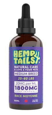 HEMP 4 TAILS Huile de Chanvre Moye Race 1800MG 90ml