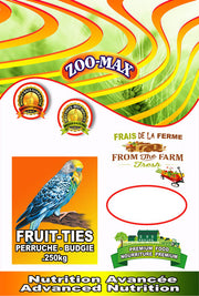 ZOO-MAX Nourriture Fruit-Ties Perruche 250g