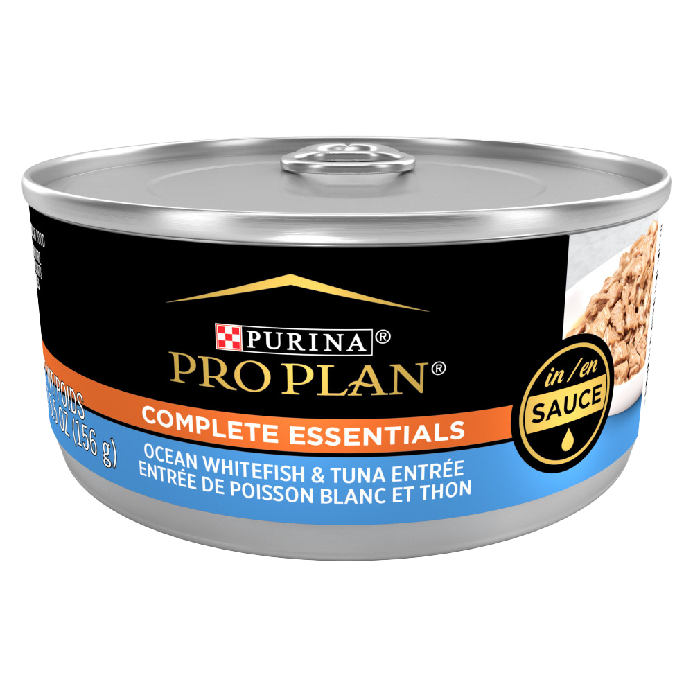 Purina Pro Plan Complete Essentials - Chat Adulte Poisson Blanc et Thon en Sauce - Nourriture Humide pour Chats