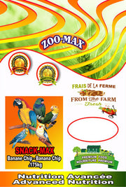 ZOO-MAX Snack-Max Gâteries Oiseaux Chips de Banane 175g
