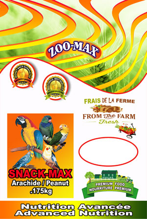 ZOO-MAX Snack-Max Gâteries Oiseaux Arachides 175g