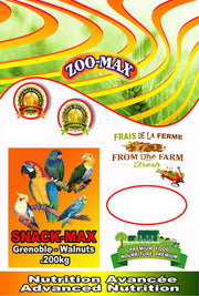 ZOO-MAX Snack-Max Gâteries Oiseaux Noix de Grenoble Sans Coquille 200g
