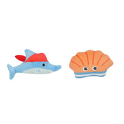 BUD'Z Jouet Chat Duo de Poisson Pirate & Coquillage 8cm