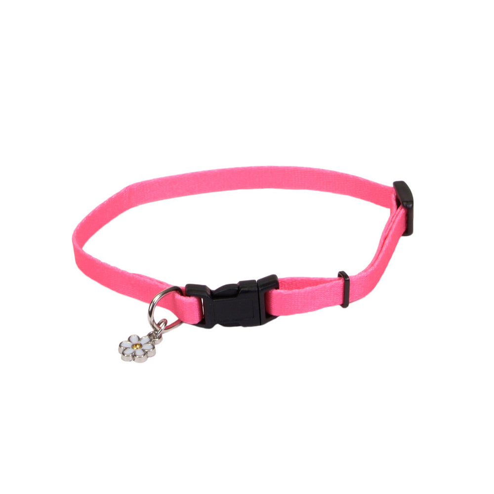 LI'L PALS Collier Nylon 3/8x6-8" Rose Néon
