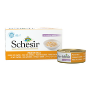 Schesir - Chat Adulte Poulet et Citrouille au Naturel - Multipak de 6 x 50 g - Nourriture Humide pour Chats