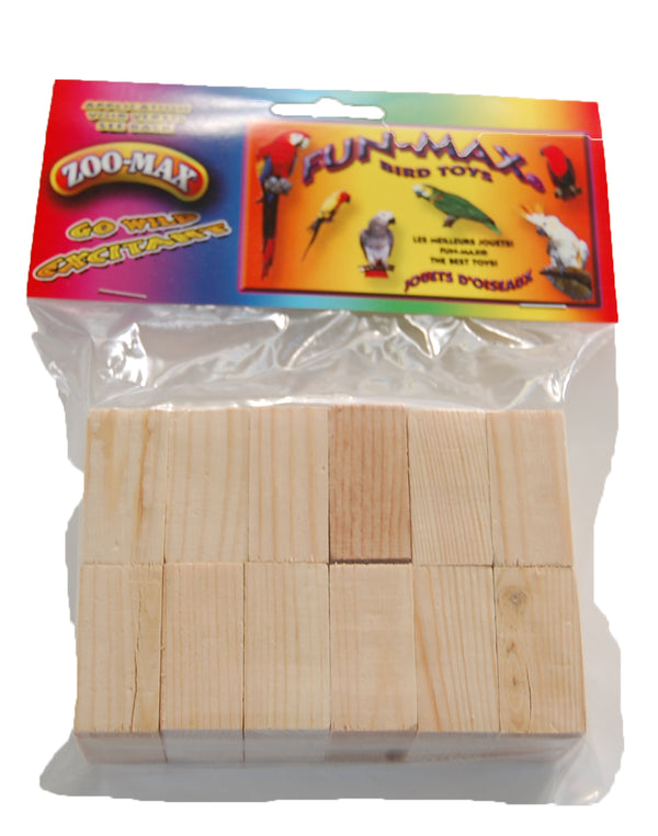 ZOO-MAX Jouet Oiseaux Blocs 0.75x1.5x1.5"