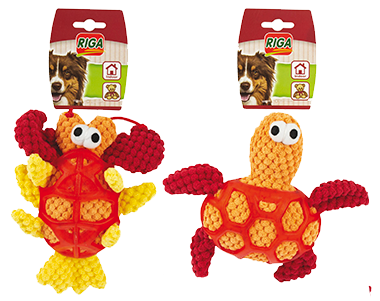 Riga - Jouet Mini Boutchouc en Peluche avec Couineur pour Chiens, 15 cm