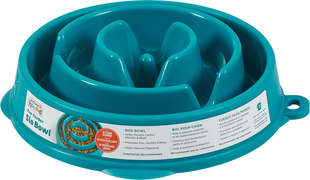 OUTWARD HOUND Jouet Chien Fun Feeder Goutte Turquoise L