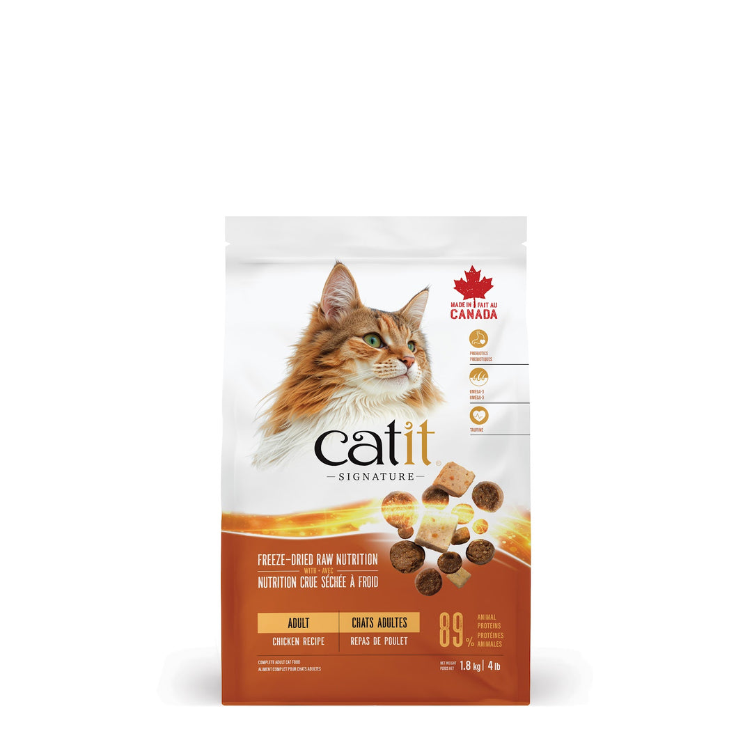 Catit Signature - Chat Repas de Poulet - Nourriture Sèche avec Ingrédients Séchés à Froid pour Chats