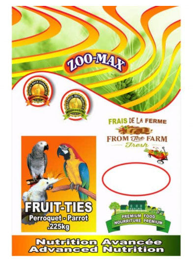 ZOO-MAX Nourriture Fruit-Ties Perroquet 225g