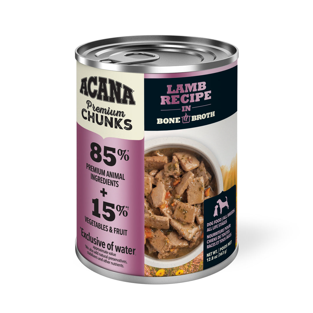 Acana Premium - Chien Morceaux d'Agneau avec Bouillon d'Os - Nourriture Humide pour Chiens