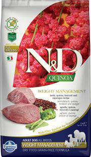 N&D QUINOA Chien Gestion du Poids Agneau SG 2.5kg