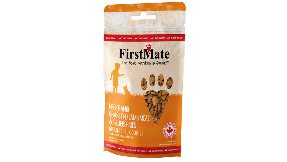 FIRSTMATE Gâteries Chien Mini Agneau & Bleuets 226g