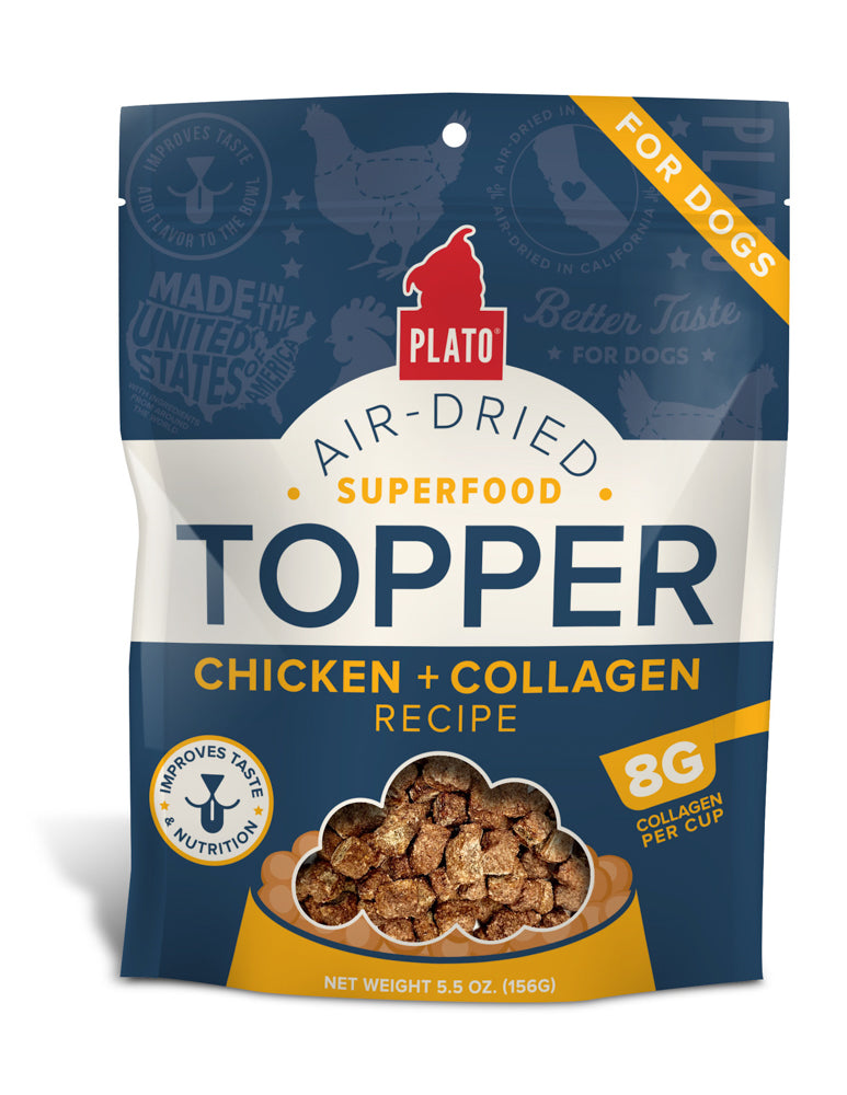PLATO Gâteries Chien Topper Poulet & Collagène 156g