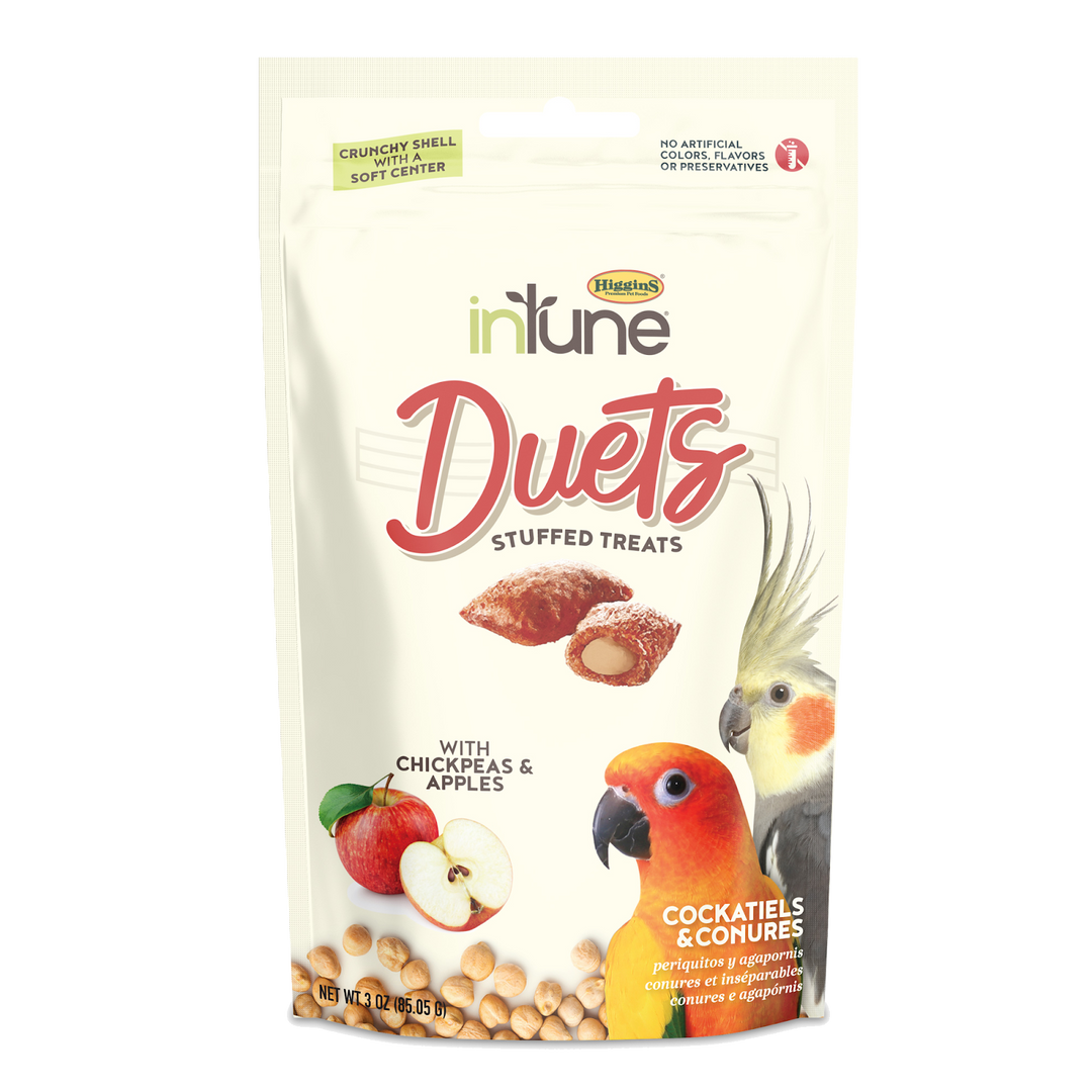 HIGGINS InTune Duets Gâteries Oiseaux Perroquet Pomme 85g