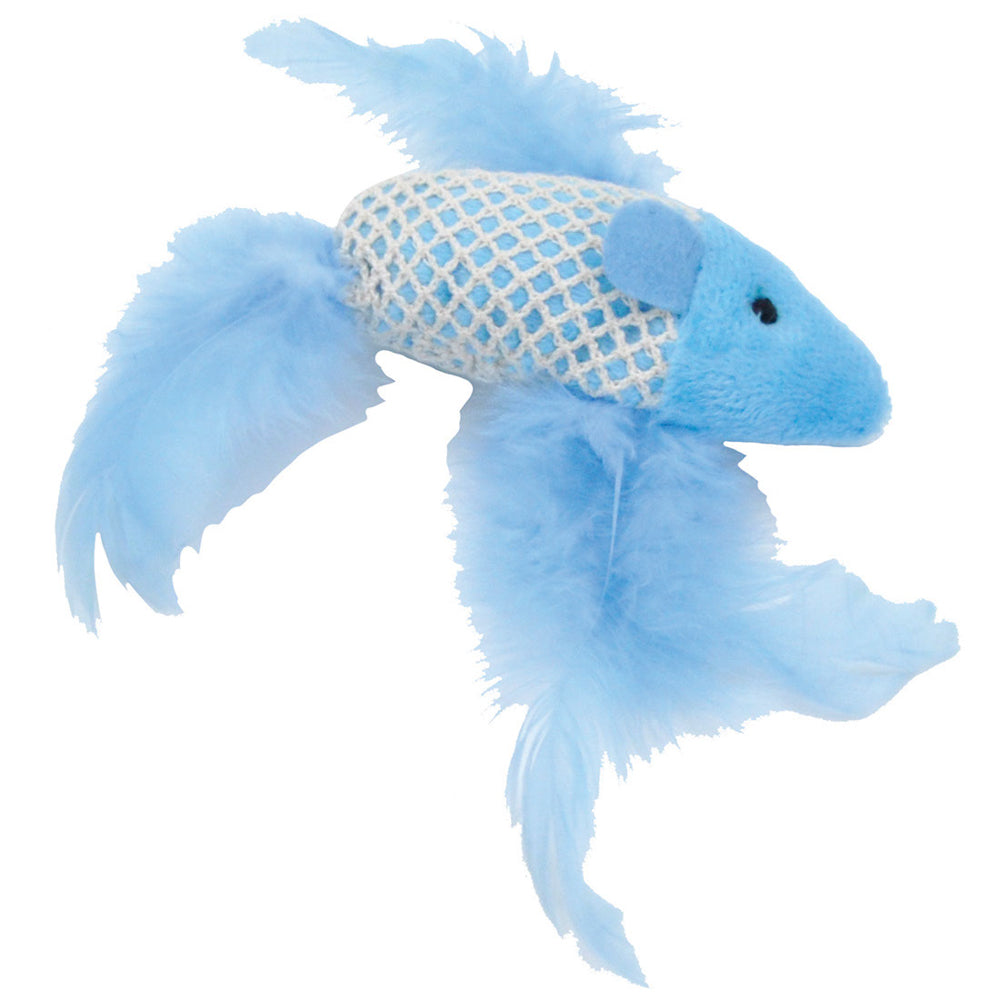 TURBO Jouet Chat Poisson à Plumes 5.25"