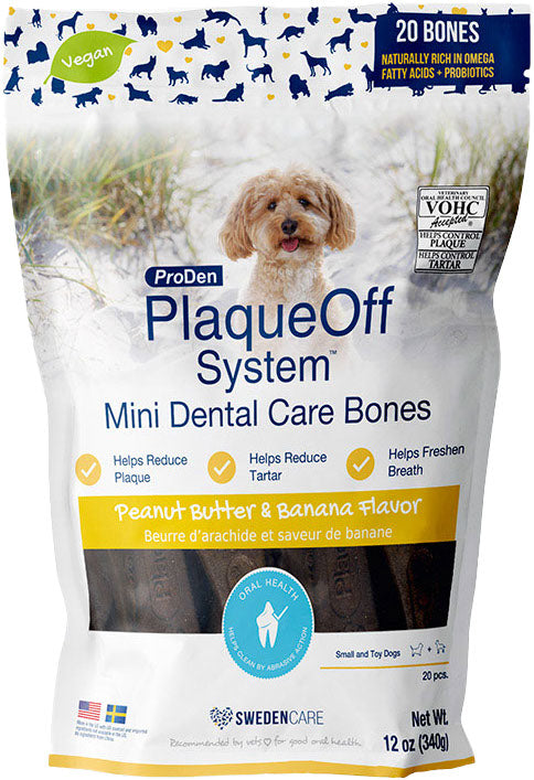 PLAQUEOFF Gâteries Chien Mini Os Arachide & Banane 482g