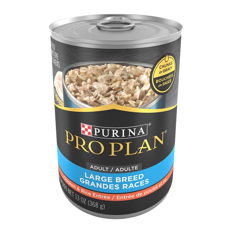 Purina Pro Plan - Chien Adulte Grande Race Bouchées de Poulet et Riz en Sauce - Nourriture Humide pour Chiens
