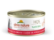 ALMO HQS NATURAL Chat Cuisse de Poulet au Bouillon 70g