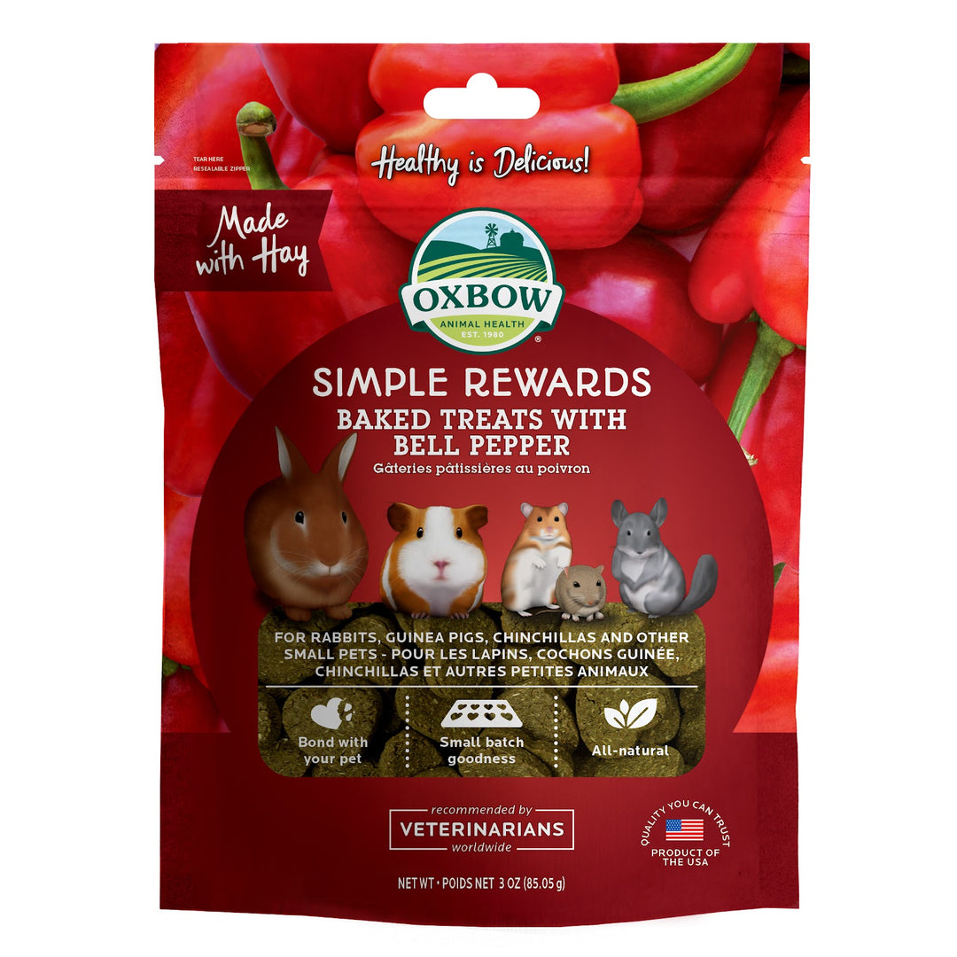 OXBOW SIMPLE REWARDS Gâteries Rongeur Poivron 2oz