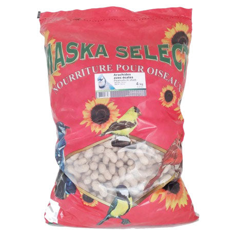MASKA SELECT Nourriture Arachides en Écales 4kg pour Oiseaux Sauvages