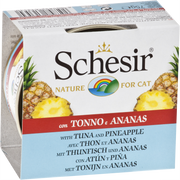 Schesir - Chat Adulte Thon, Morceaux d'Ananas et Riz - Nourriture Humide pour Chats