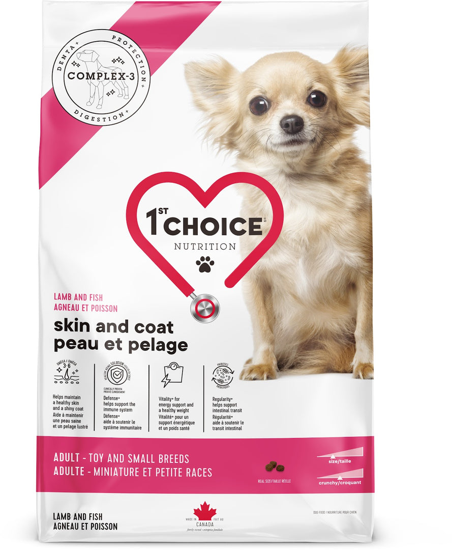 1st CHOICE Chien Mini & PR Peau & Pelage, Agneau & Poisson 5kg