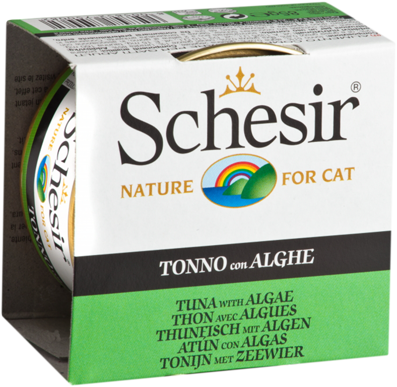 Schesir - Chat Adulte Thon et Algues en Gelée - Nourriture Humide pour Chats