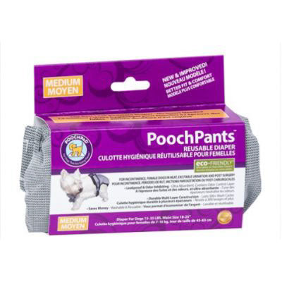POOCHPAD PoochPants 15-15.9kg M Gris