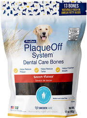 PLAQUEOFF Gâteries Chien Os Bacon 482g