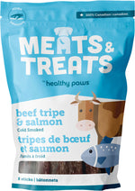 Voir l’image dans la galerie, HEALTHY PAWS Gâteries Chien Tripes de Boeuf &amp; Saumon x8