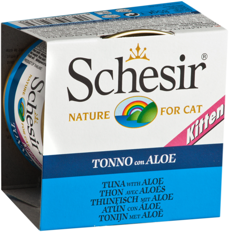 Schesir - Chaton Adulte Thon et Aloès en Gelée - Nourriture Humide pour Chats