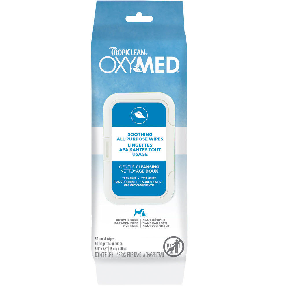 TROPICLEAN Oxymed Lingettes Apaisantes x50